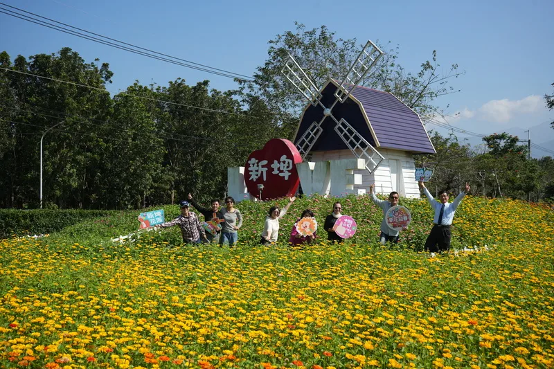 屏東新埤休閒公園　大武山下1.2公頃花海過年走春趣