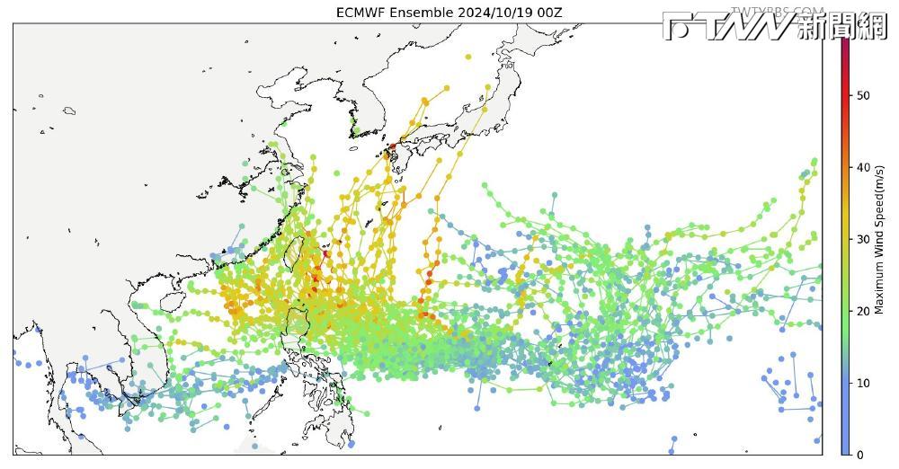 秋颱來臨？台灣上空增「10多條路徑」　專家估：恐有中型到大型的颱風