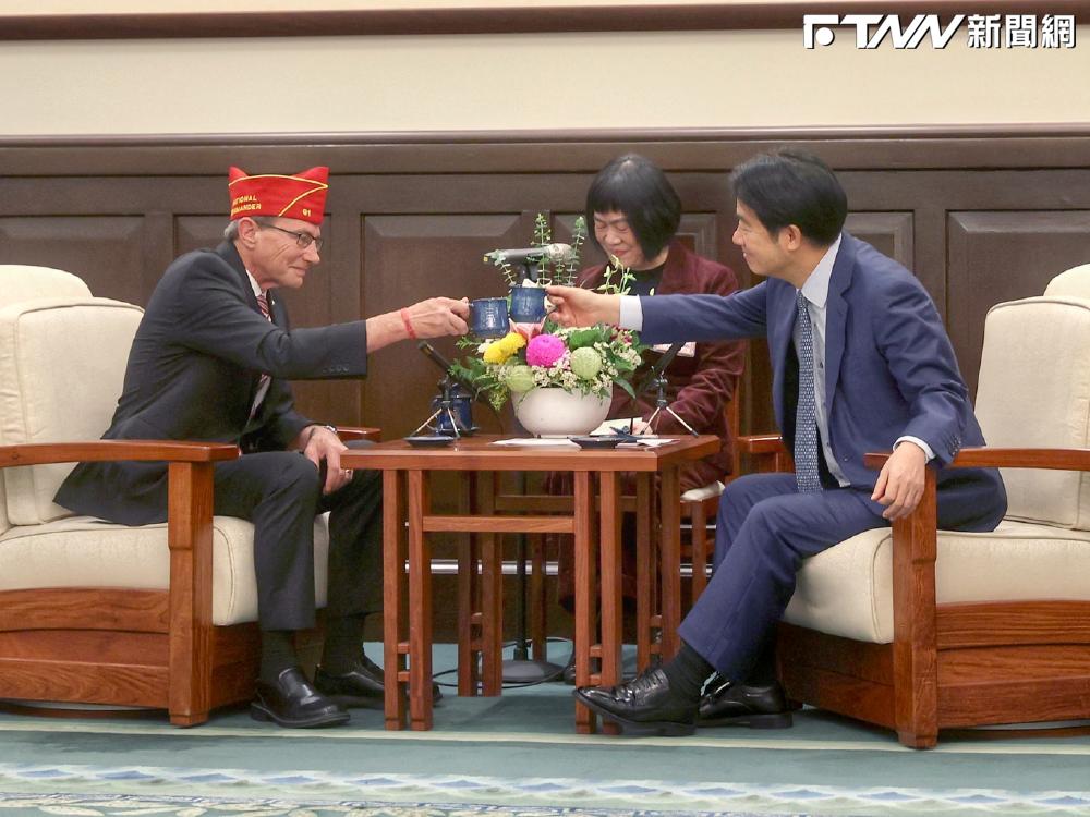 賴清德：台灣將學「更多美國經驗」！接見美退伍軍團協會