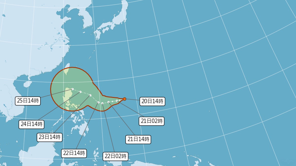 新／菲東熱帶低壓生成 最快明成20號颱「潭美」