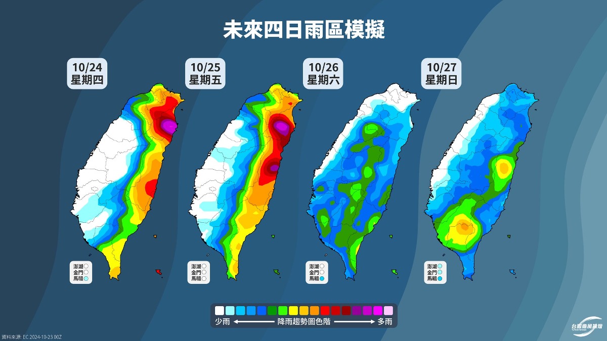 風勢、雨勢跟颱風天沒兩樣！專家示警：宜蘭5地區明小心