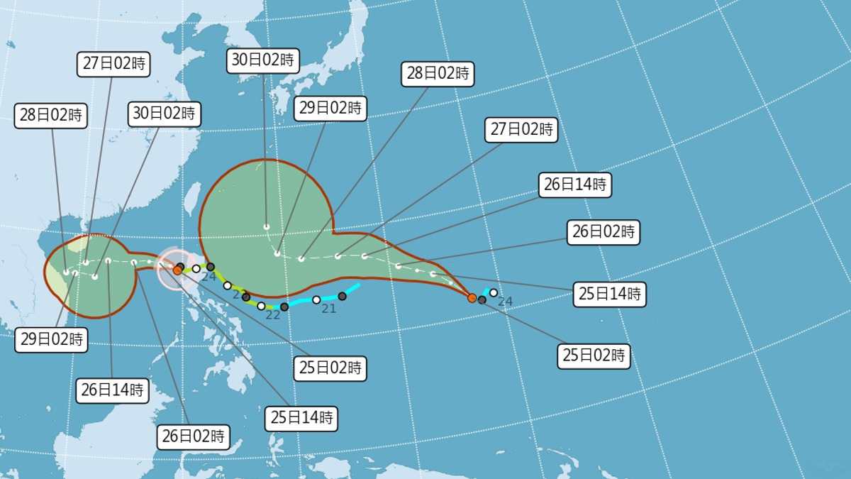 快訊／雙颱共舞！康芮颱風生成了 最新路徑曝光