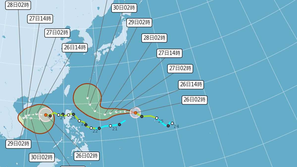 潭美颱風恐大折返！下周降溫變天 2地區有雨