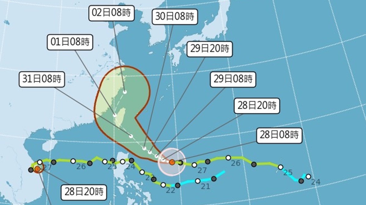 康芮侵台機率再提高！這地區雨彈強轟「紫到發亮」