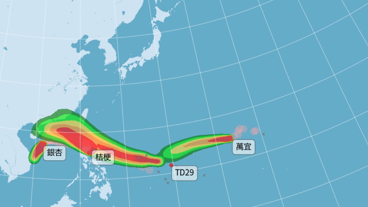恐「4颱共存」！「天兔」將生成 不排除威脅台灣