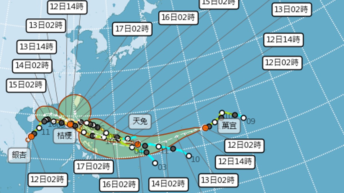 新／天兔今晨生成！史上首次11月「四颱共舞」