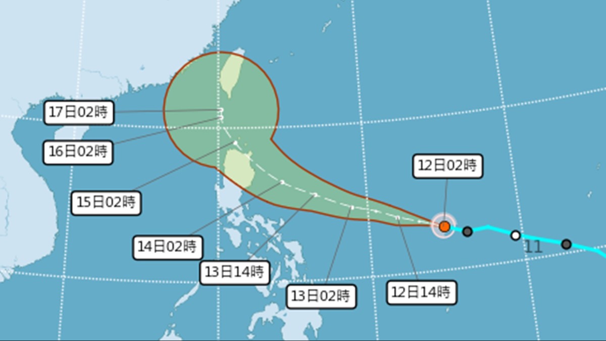 天兔路徑略偏西 專家估恐發海陸警