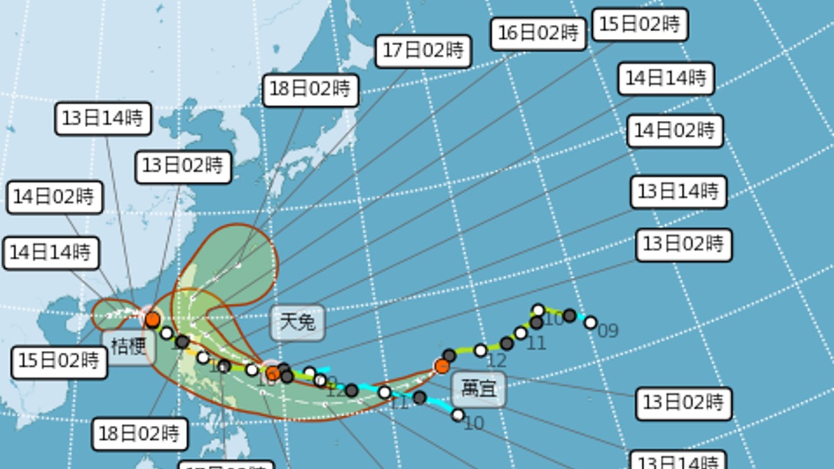 天兔今天恐轉中颱 最快明天發海陸警