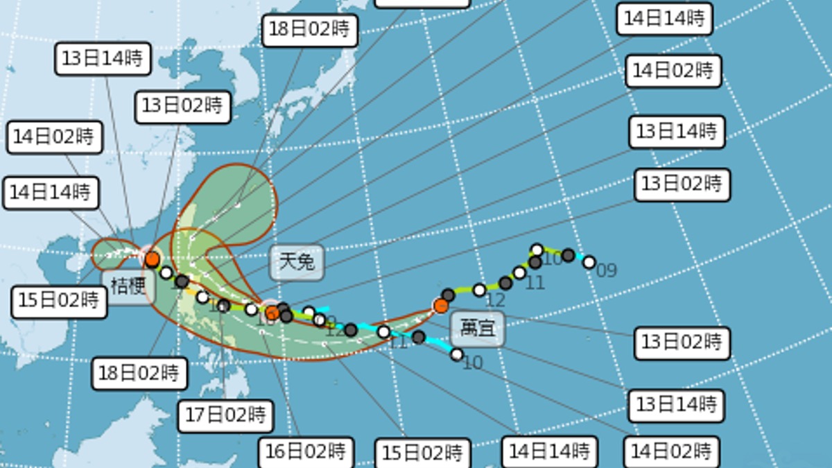 淑麗氣象／天兔颱風不排除北轉撲台 對台影響周五關鍵