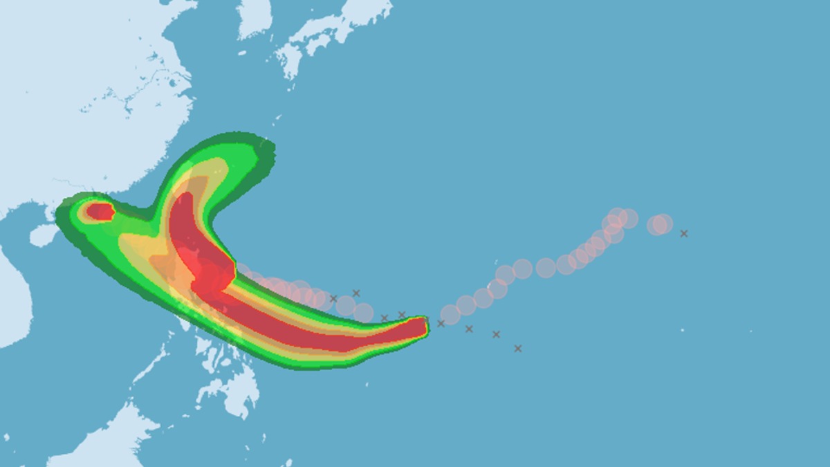 天兔路徑更靠西！籠罩台灣潛勢曝光 這3天高度戒備