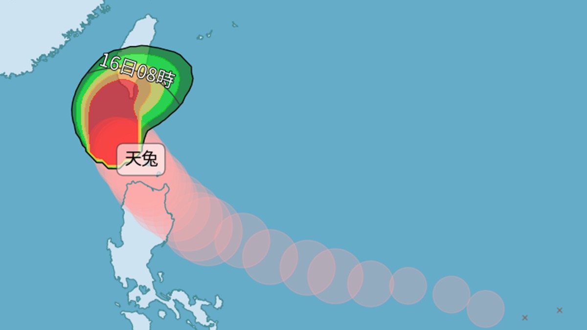 天兔龜速進逼！2地區「明停班課達標」風雨預測出爐