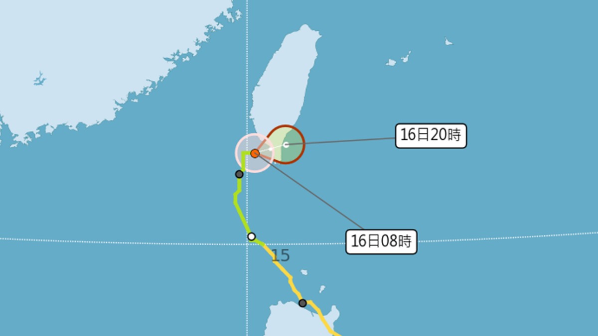 天兔中午前登陸！降雨「南往北」移轉 這3地雨彈炸裂