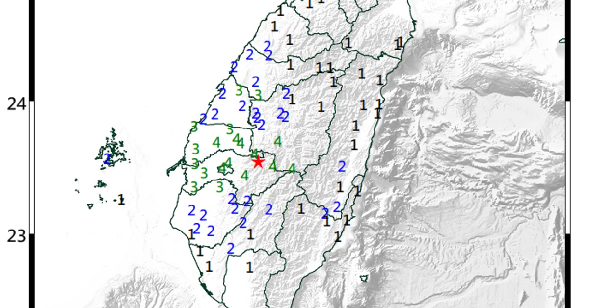 嘉義超晃地震！規模5.1 氣象署：與梅山斷層無關