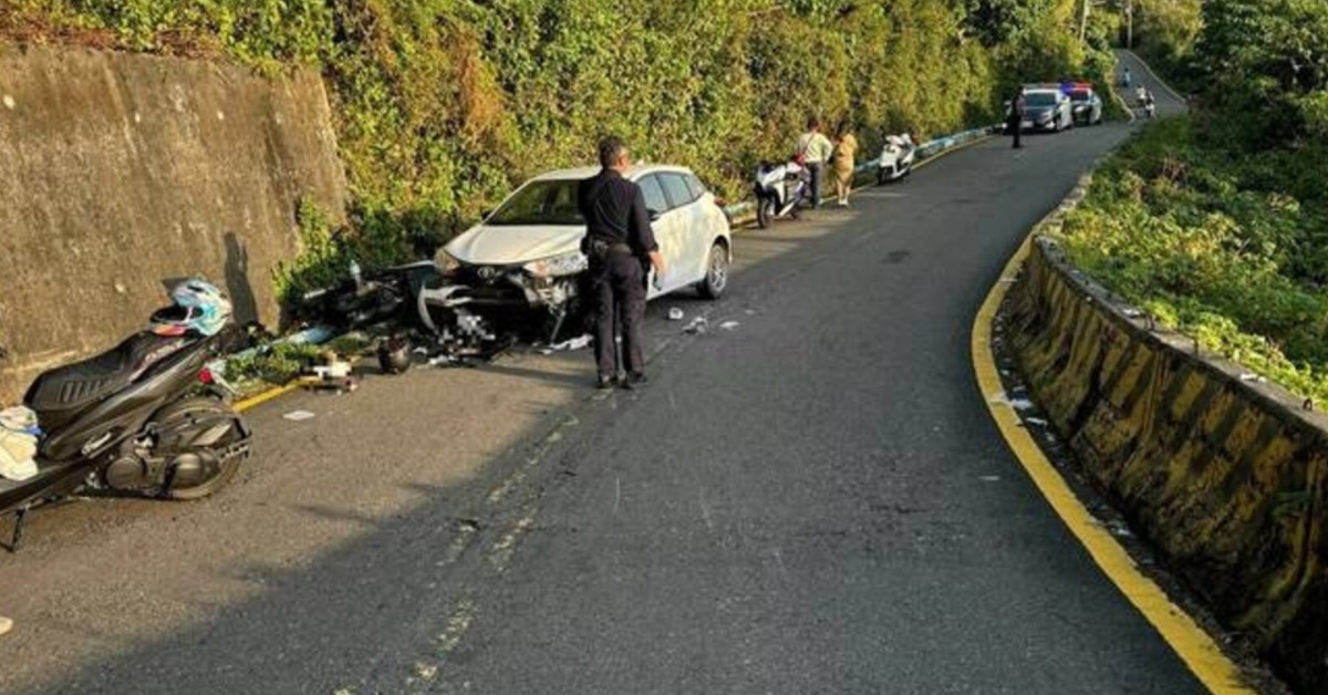 19歲男柴山大道騎車自摔 「肉體撞汽車」送醫身亡