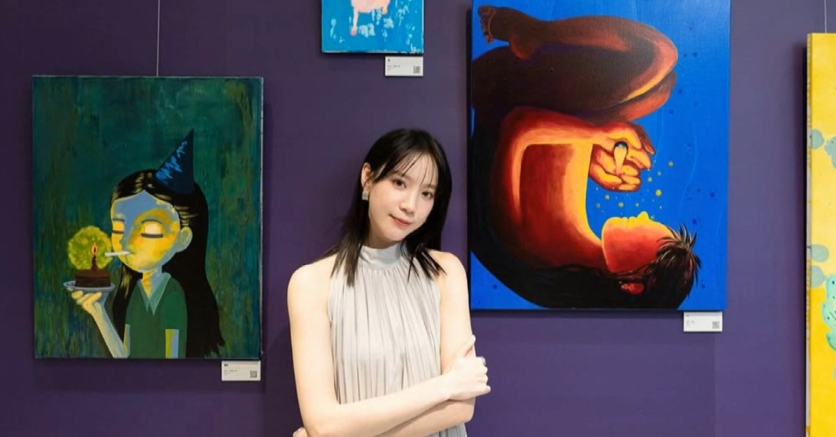 台中三越7樓辦畫展  女星程予希黑圖白字哀悼