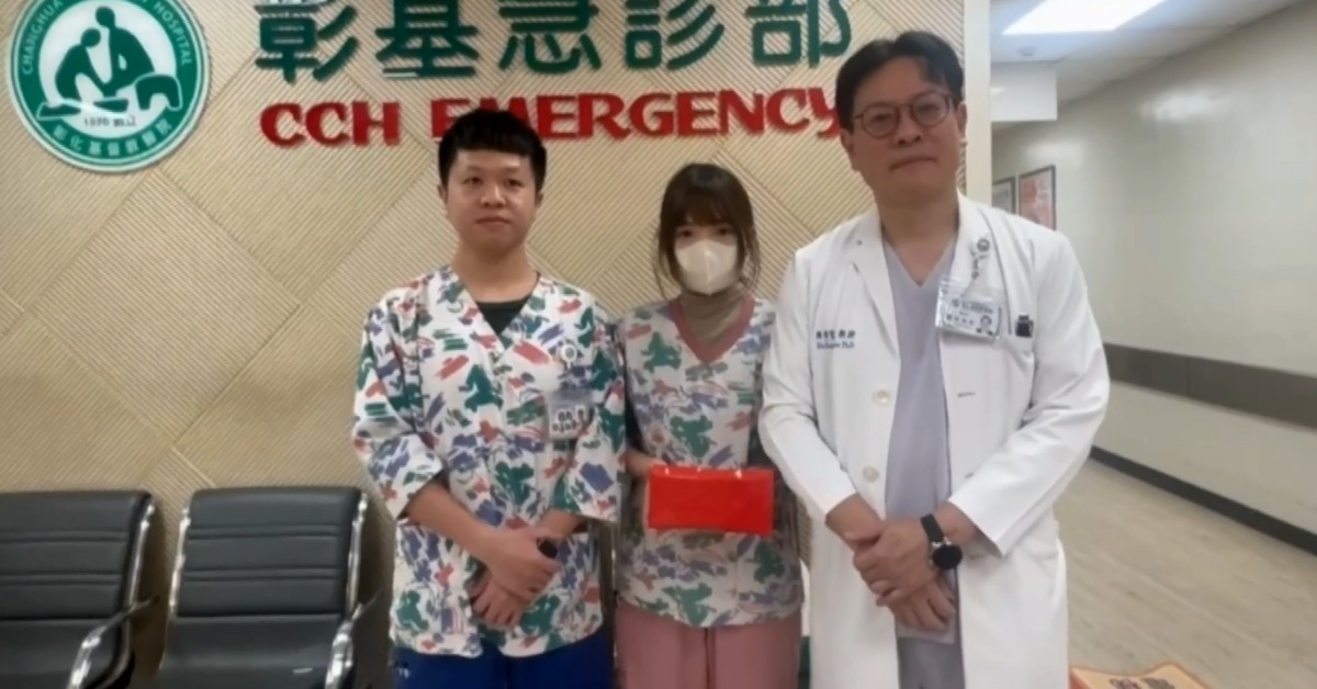 遇氣爆跪地CPR！ 醫院10萬禮券表揚情侶檔英雄護理師