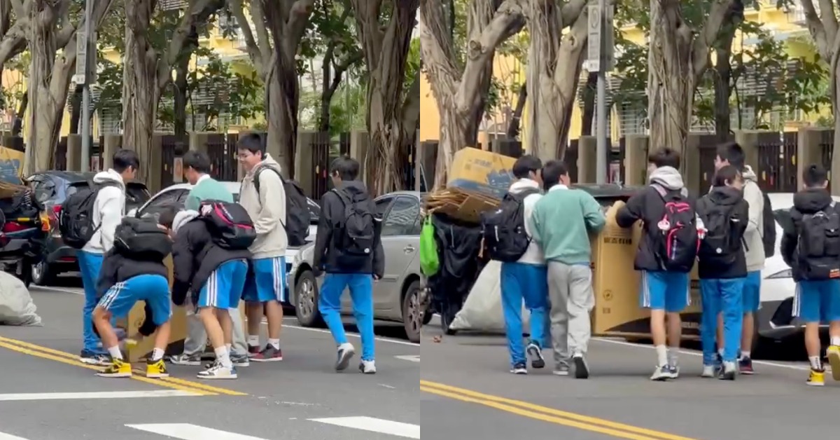 南港高工6學生助阿伯撿紙箱！萬人讚爆 校方回應了's story cover image