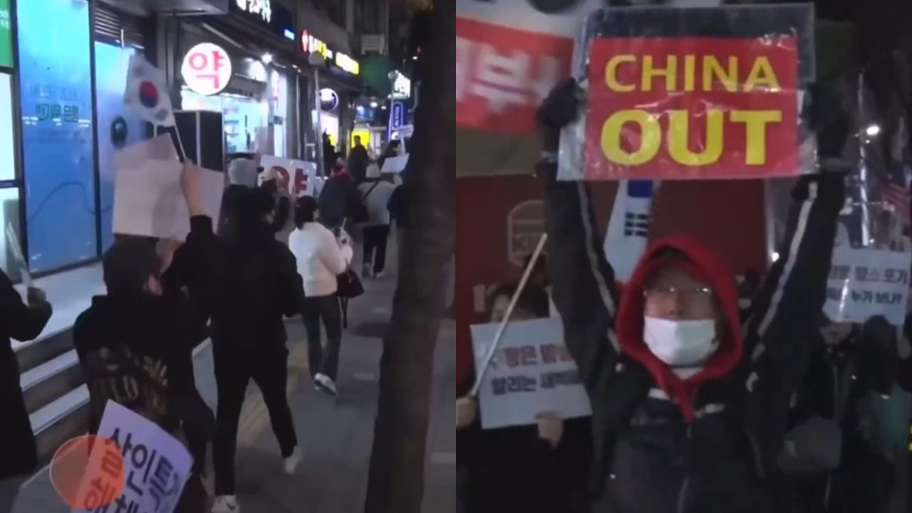 中國人「改衝南韓」！當地人怒吼：CHINA OUT