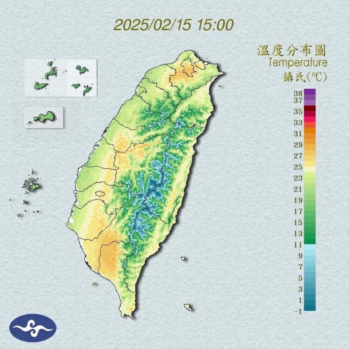 今高溫32度！溫度分布圖黃色系出現 鄭明典：春季冷暖交替