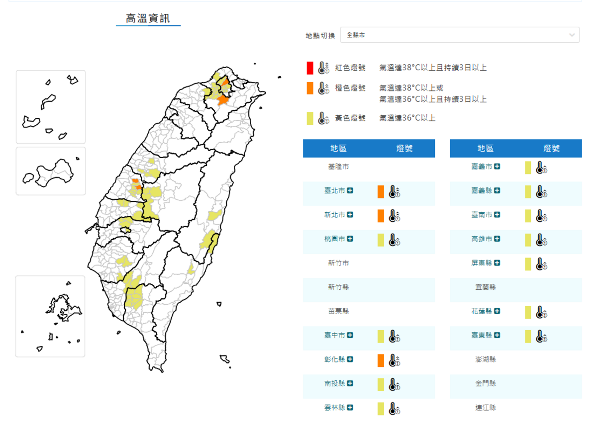 快訊》小心別中暑！14縣市高溫警示  大台北地區飆36度's story cover image