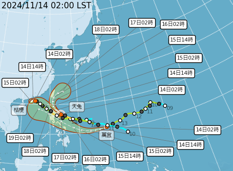 把握好天氣！「天兔」颱風05:30發海警　估下半天發陸警