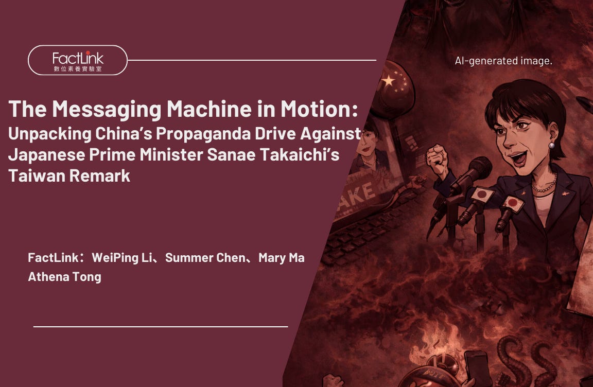 The Messaging Machine in Motion:
Unpacking China’s Propaganda Drive Against Japanese Prime Minister Sanae Takaichi’s Taiwan Remark's OG Image